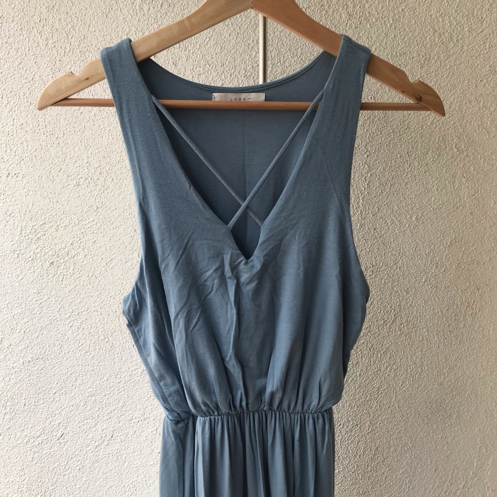 Lush Maxi Dress in Blue  - XS